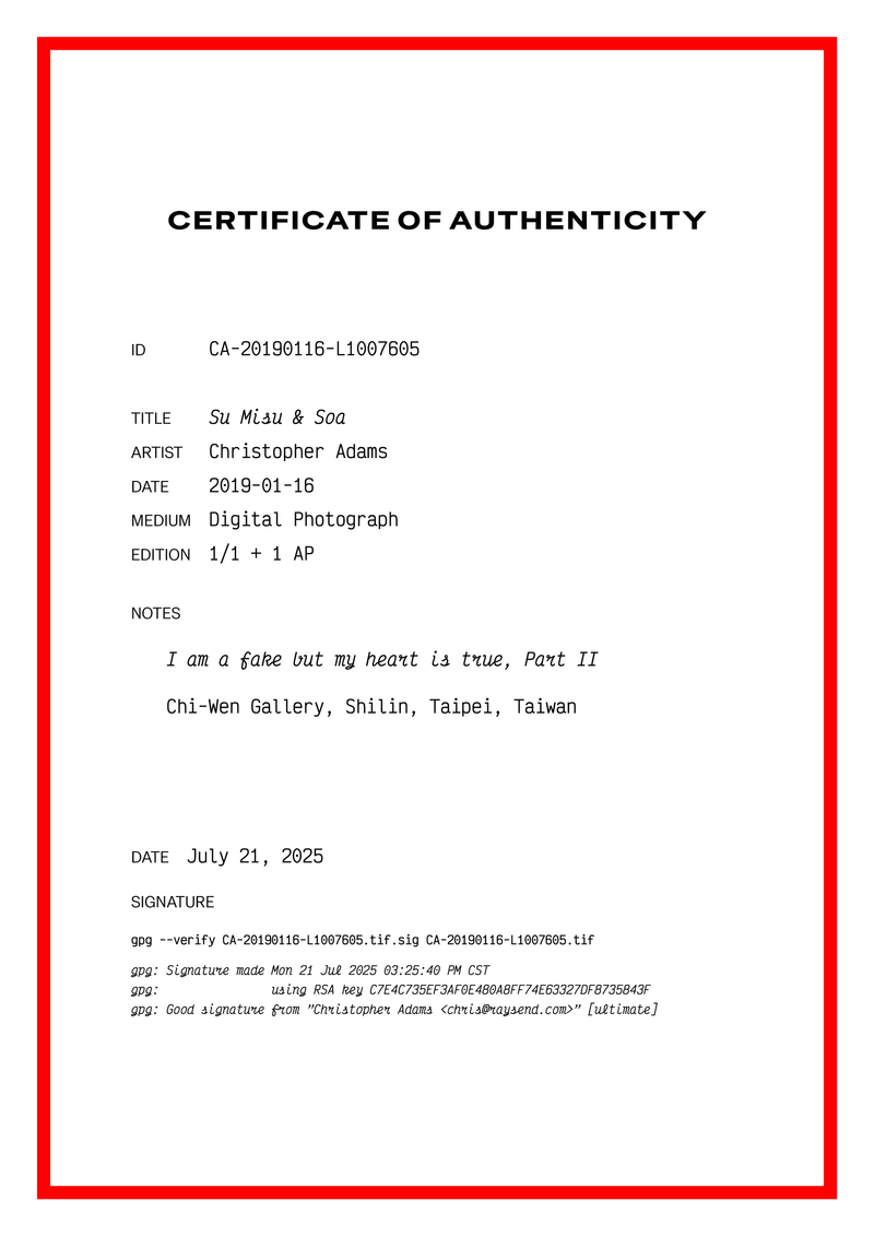 Certificate of Authenticity